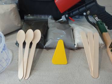 Preview: Set D. Komplettset besandete Fugen in Werkzeugtasche