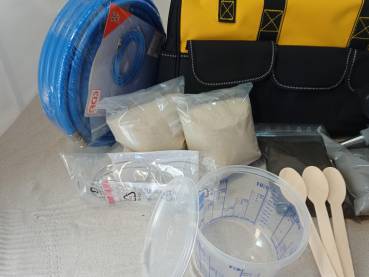 Preview: Set C. Komplettset besandete Fugen in Werkzeugtasche