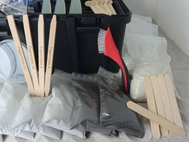 Preview: Set A. Profi Komplettset besandete Fugen im Koffer