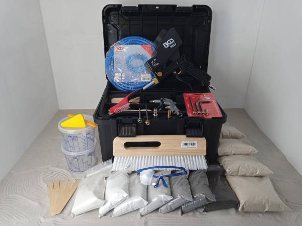 Set A. Profi Komplettset besandete Fugen im Koffer