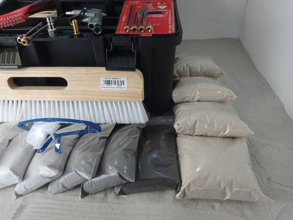 Set A. Profi Komplettset besandete Fugen im Koffer