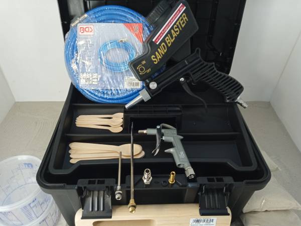Set B. Profi Komplettset besandete Fugen im Koffer